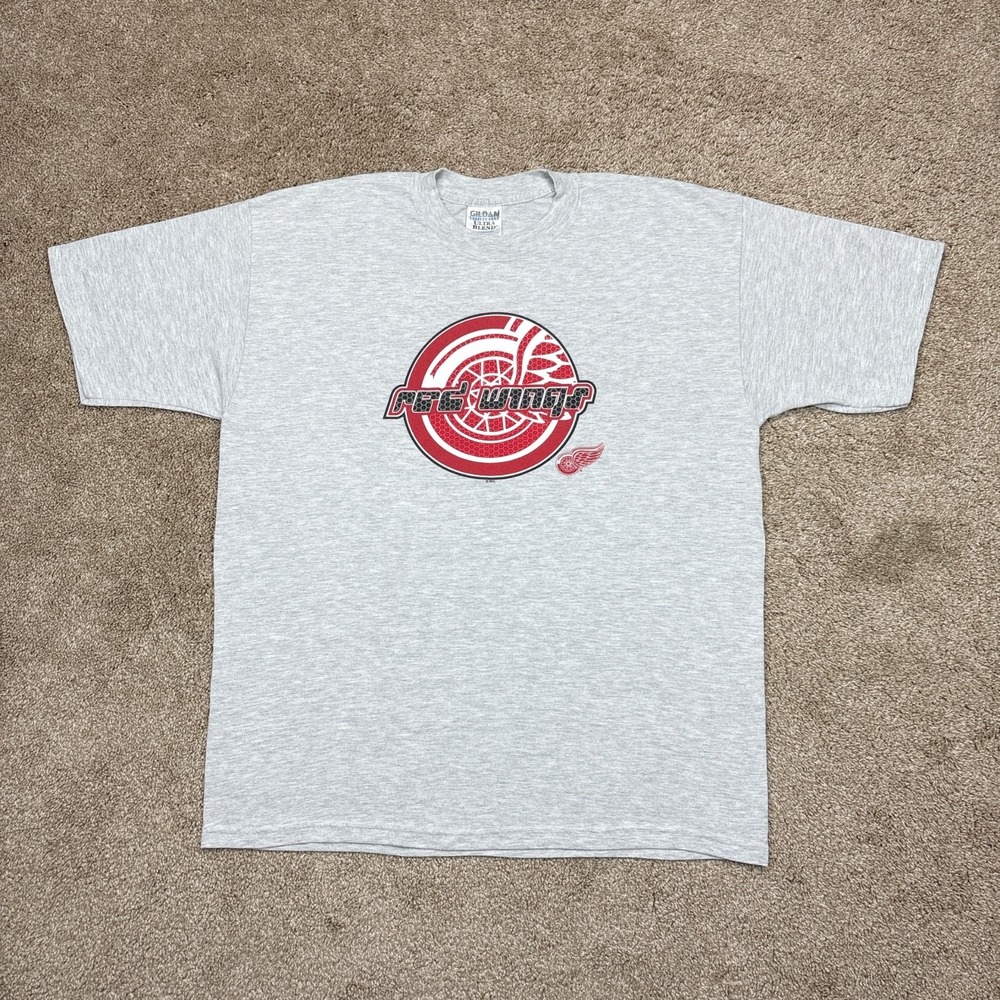 Vintage Y2K Detroit Red Wings‎ NHL Hockey T Shirt XL